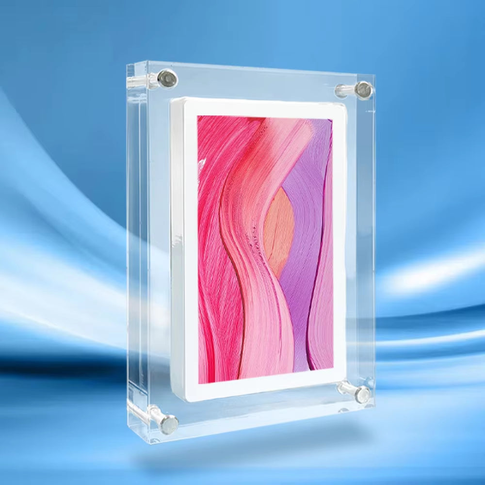 Acrylic Digital Photo Frame 5/7 Inch 1000Mah Vertical Display IPS Screen 2G Memory Battery Porta Retrato Digital